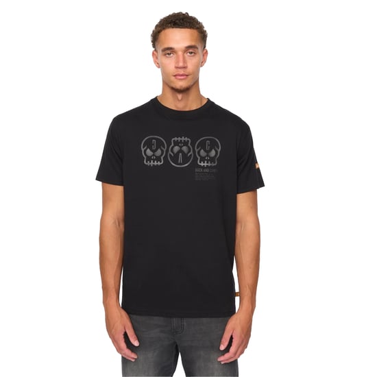 Duck and Cover Heren Deltamans T-Shirt (Zwart) - Image 1
