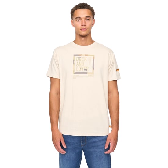 Duck and Cover Mens Primatic T-Shirt (Off White) - Image 1