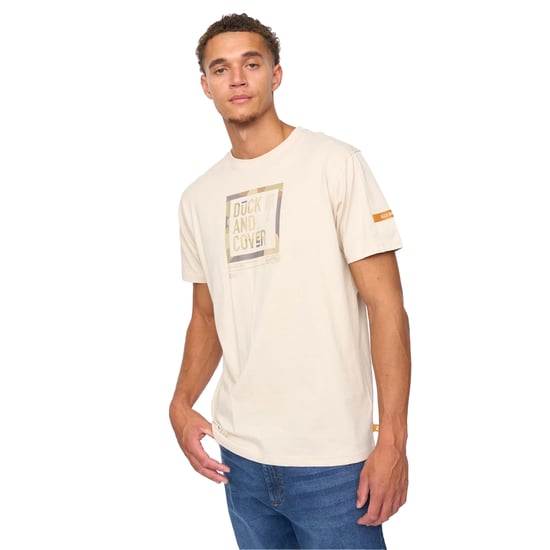 Duck and Cover Mens Primatic T-Shirt (Off White) - Image 4