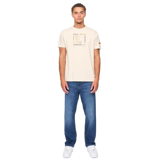 Duck and Cover Mens Primatic T-Shirt (Off White) - Image 5