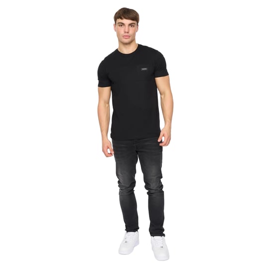 Crosshatch Heren Carritore T-Shirt (Zwart) - Image 3