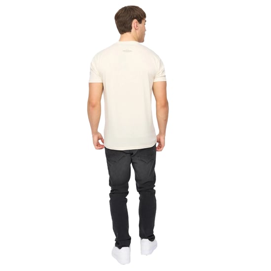 Crosshatch Heren Hybridge T-Shirt (Off White) - Image 2