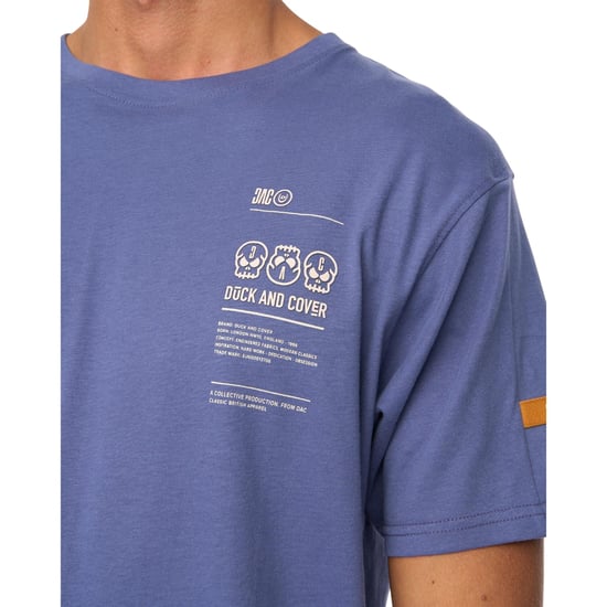 Duck and Cover Heren Cramptone T-Shirt (Denim Blauw) - Image 3