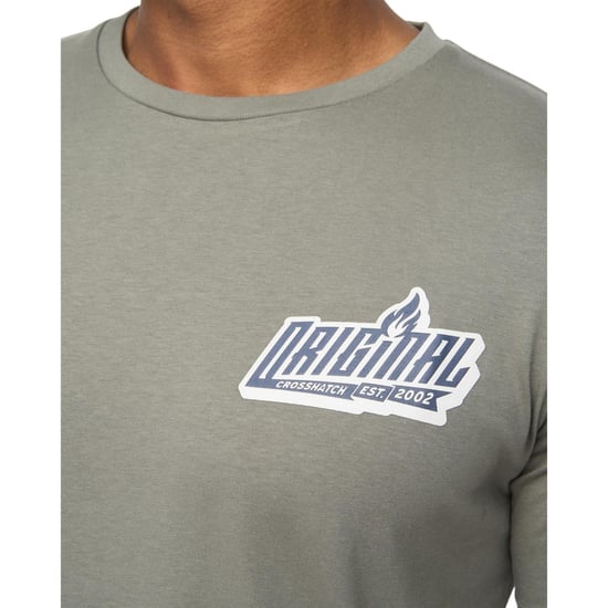 Crosshatch Heren Jampstead T-Shirt (Olijf) - Image 3