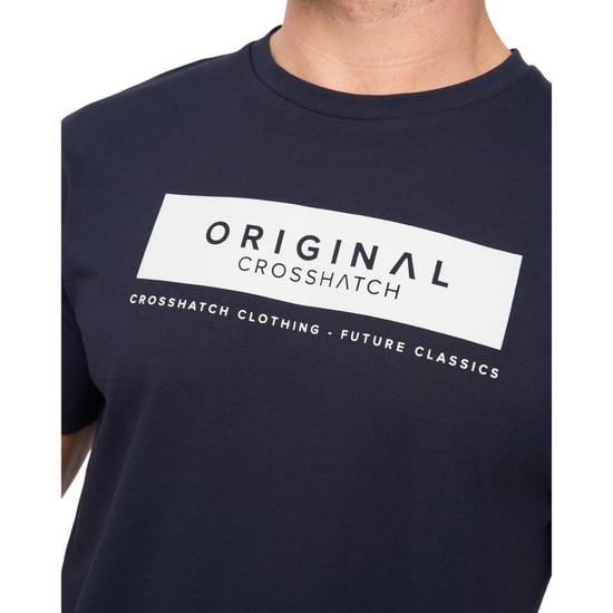 Crosshatch Heren Jamstate T-Shirt (Marine) - Image 3