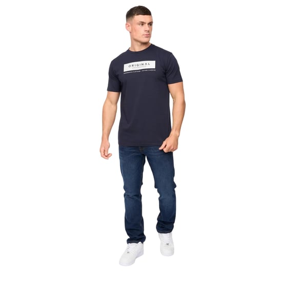 Crosshatch Heren Jamstate T-Shirt (Marine) - Image 5