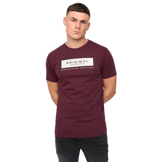 Crosshatch Heren Jamstate T-Shirt (Rum Rozijn) - Image 4