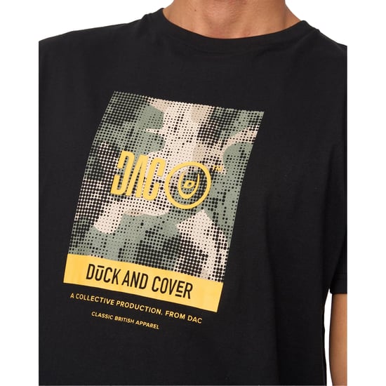 Duck and Cover Heren Camostack T-Shirt (Zwart) - Image 3