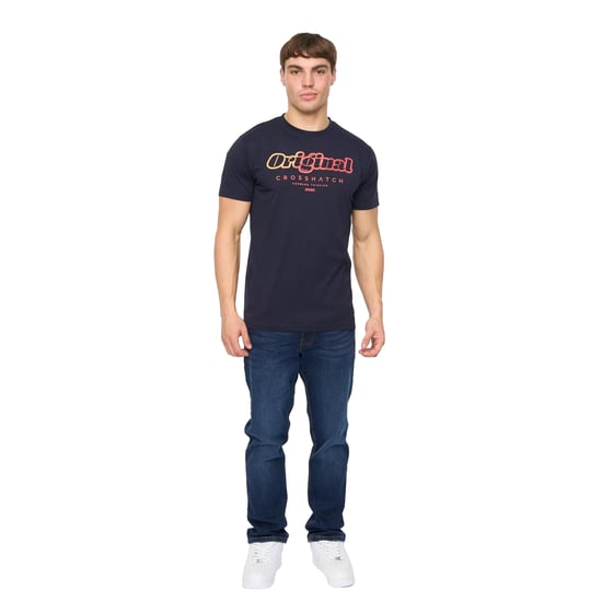 Crosshatch Heren Hybridge T-Shirt (Marineblauw) - Image 4