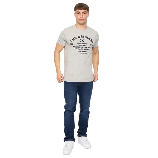 Crosshatch Heren Shoptown T-shirt (Grijs Marl) - Image 4