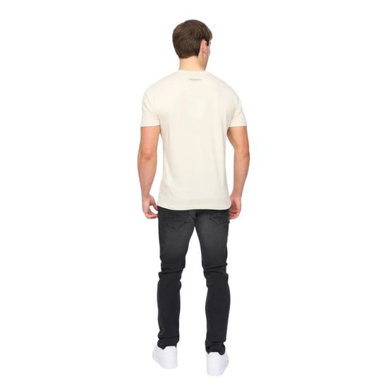 Crosshatch Heren Hellmere T-Shirt (Off White) - Image 2