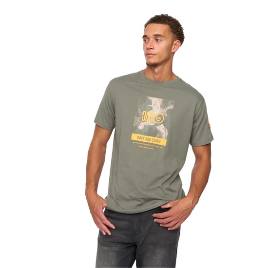 Duck and Cover Heren Camostack T-Shirt (Donkergroen) - Image 4