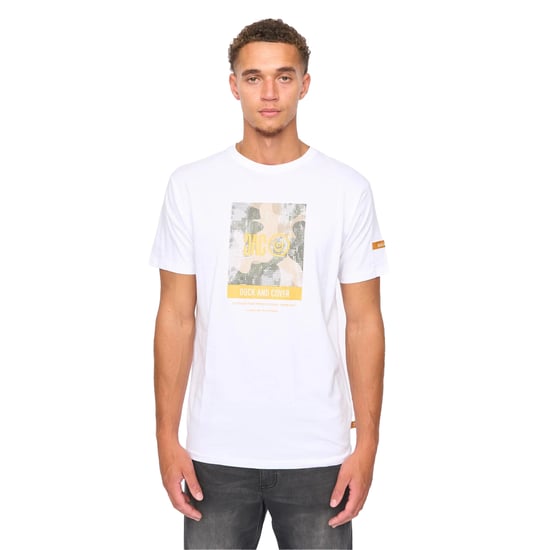 Duck and Cover Heren Camostack T-Shirt (Wit) - Image 1