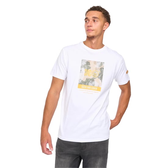 Duck and Cover Heren Camostack T-Shirt (Wit) - Image 2