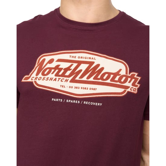 Crosshatch Mannen Hellmere T-Shirt (Rum Rozijn) - Image 3
