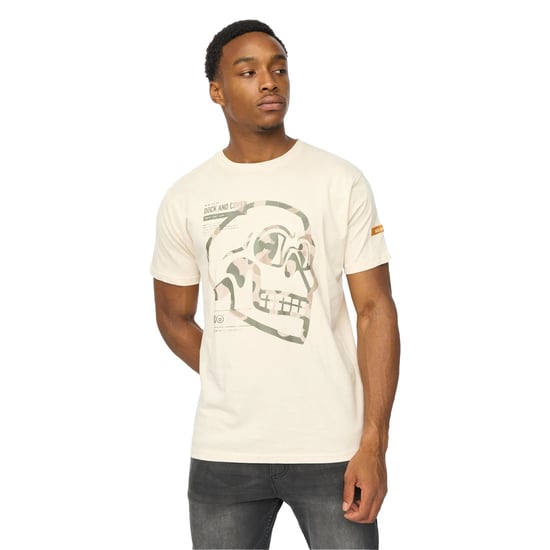 Duck and Cover Heren Skullmatic T-Shirt (Gebroken wit) - Image 3