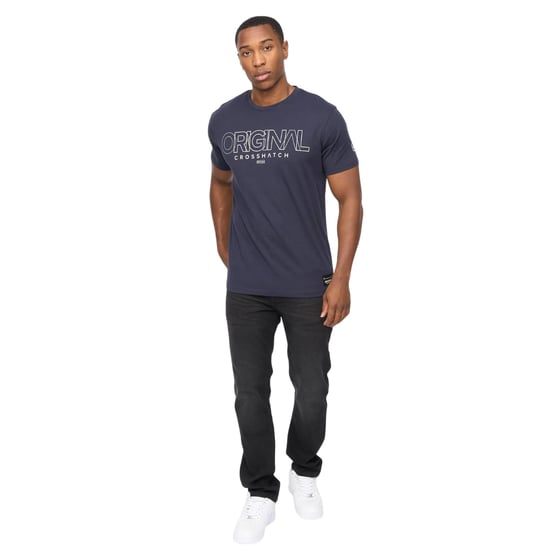 Crosshatch Heren Carrimoore T-Shirt (Marineblauw) - Image 4