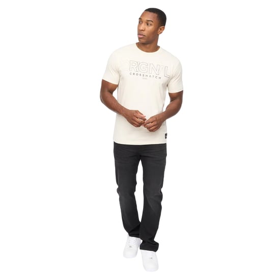 Crosshatch Heren Carrimoore T-Shirt (Off White) - Image 4