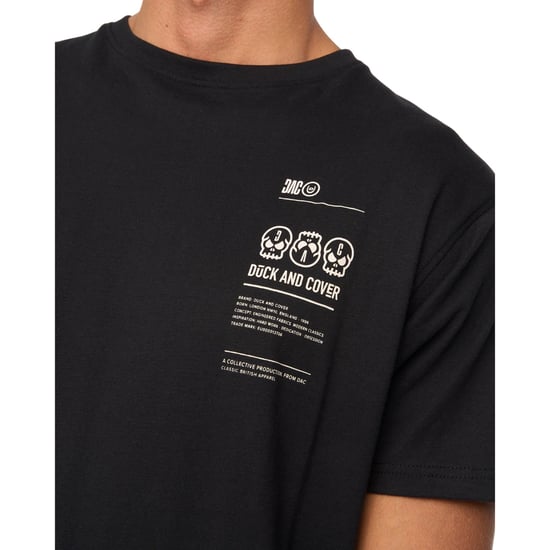 Duck and Cover Mannen Cramptone T-Shirt (Zwart) - Image 3
