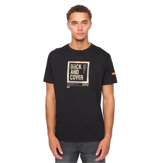 Duck and Cover Mens Primatic T-Shirt (Black) - Image 1