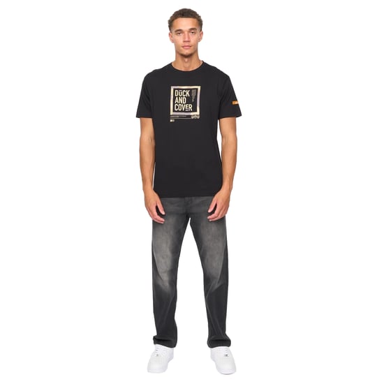 Duck and Cover Mens Primatic T-Shirt (Black) - Image 5