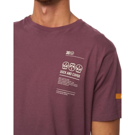 Duck and Cover Heren Cramptone T-Shirt (Rum Rosijn) - Image 3