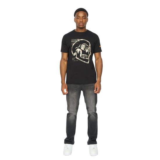 Duck and Cover Heren Skullmatic T-Shirt (Zwart) - Image 4