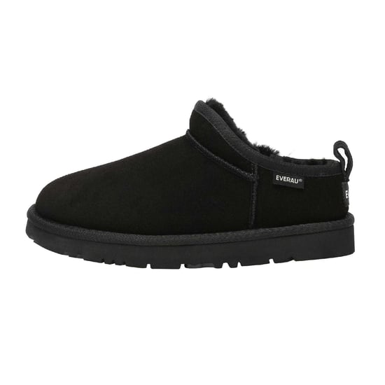 EverAu Womens/Ladies Quail Leather Slippers (Black) - Image 1