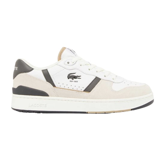 Lacoste Heren T-Clip Set Leren Trainers (Wit, Groen) - Image 3