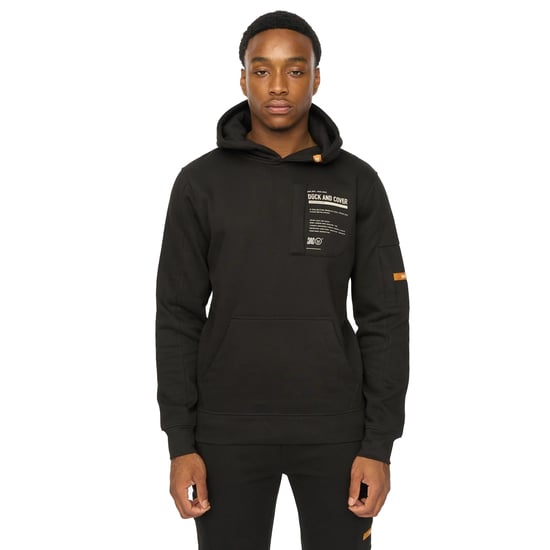 Duck and Cover Mens Adamsberg Hoodie (Black) - Image 1