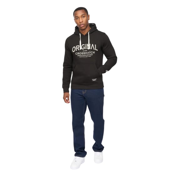 Crosshatch Heren Vintarge Hoodie (Zwart) - Image 5