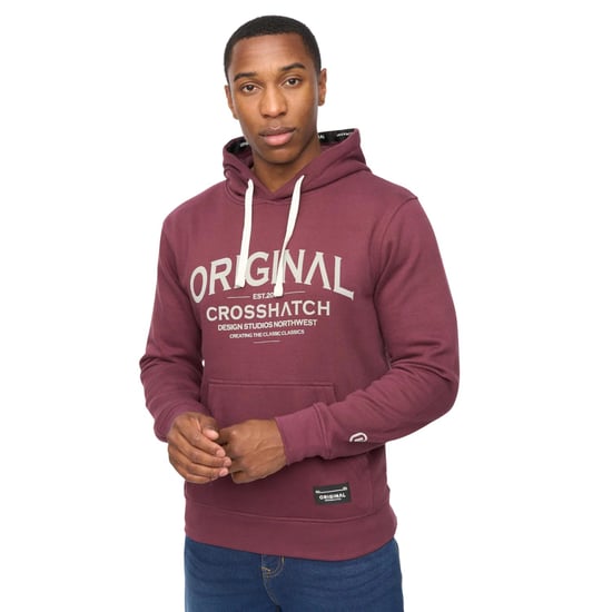 Crosshatch Heren Vintarge Hoodie (Rum Rozijn) - Image 1