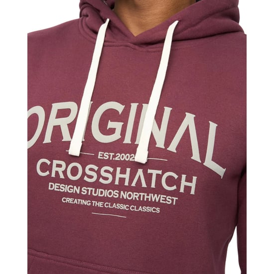 Crosshatch Heren Vintarge Hoodie (Rum Rozijn) - Image 3