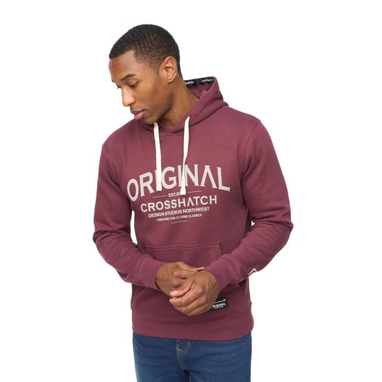 Crosshatch Heren Vintarge Hoodie (Rum Rozijn) - Image 4