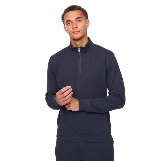 Duck and Cover Heren Slellmoore Kwart Rits Sweatshirt (Marineblauw) - Image 3