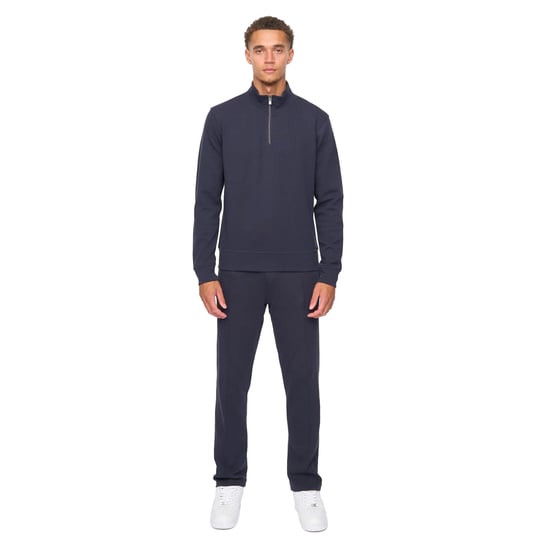 Duck and Cover Heren Slellmoore Kwart Rits Sweatshirt (Marineblauw) - Image 4