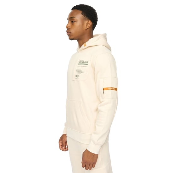 Duck and Cover Heren Adamsberg Hoodie (Off White) - Image 3