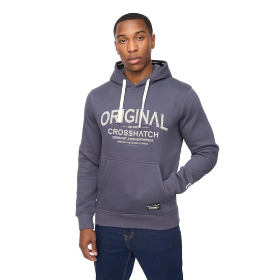 Crosshatch Heren Vintarge Hoodie (Marine) - Image 1