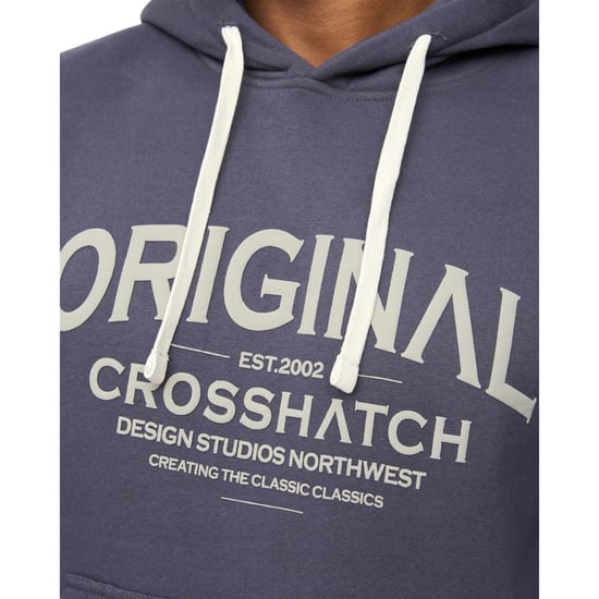 Crosshatch Heren Vintarge Hoodie (Marine) - Image 3