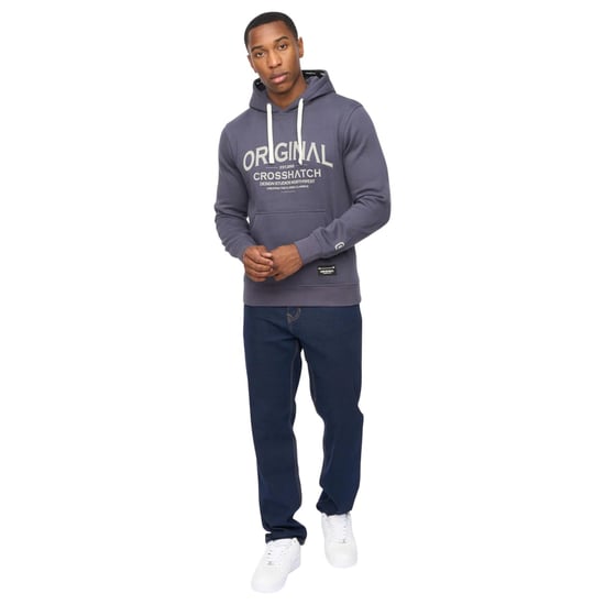 Crosshatch Heren Vintarge Hoodie (Marine) - Image 5