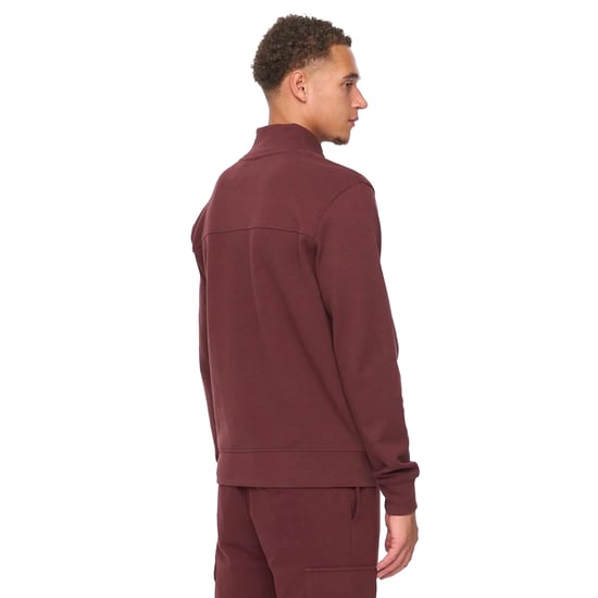 Duck and Cover Heren Slellmoore Kwart Rits Sweatshirt (Wijn) - Image 2