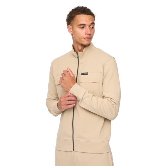 Duck and Cover Heren Tames Volledige Rits Sweatshirt (Stone) - Image 3