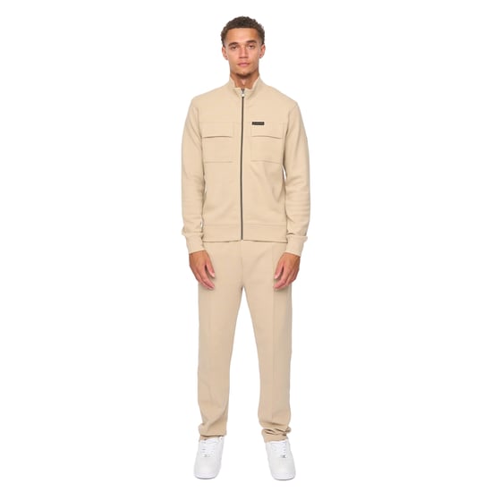 Duck and Cover Heren Tames Volledige Rits Sweatshirt (Stone) - Image 4