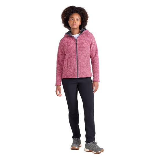 Mountain Warehouse Womens/Ladies Hayfield Melange Faux Fur Lined Fleece Top (Pink) - Image 3