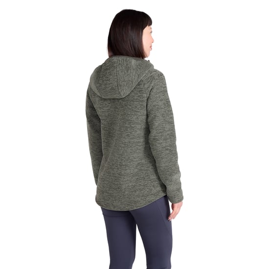 Mountain Warehouse Womens/Ladies Hayfield Melange Faux Fur Lined Fleece Top (Khaki Green) - Image 2