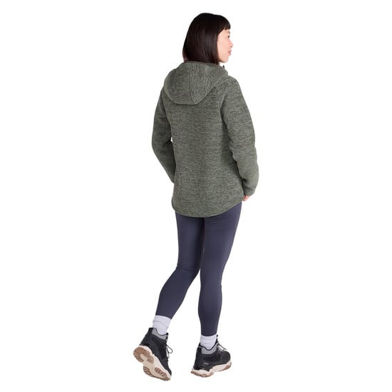 Mountain Warehouse Womens/Ladies Hayfield Melange Faux Fur Lined Fleece Top (Khaki Green) - Image 4