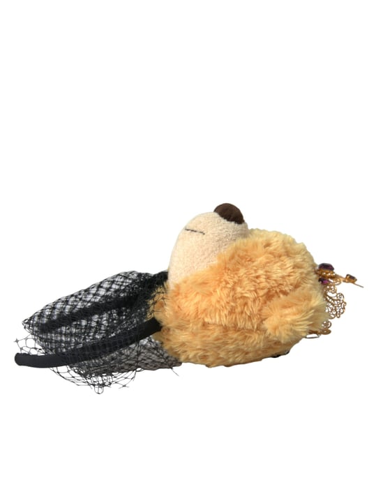 Brun Teddybjörn Guld Kristall Krona Hårband Diadem - Image 3