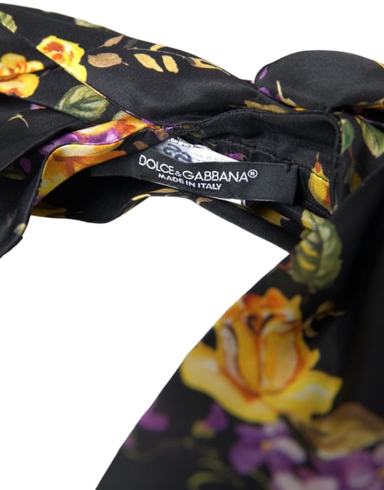 Svart Blommig Appliké Silke Kvinnor Hårband Diadem - Image 3
