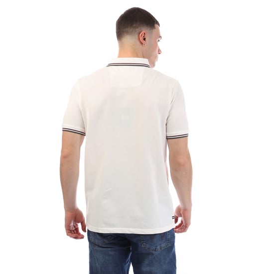 Weekend Offender Herr Vancouver Tipped Polo Shirt (Vit) - Image 2
