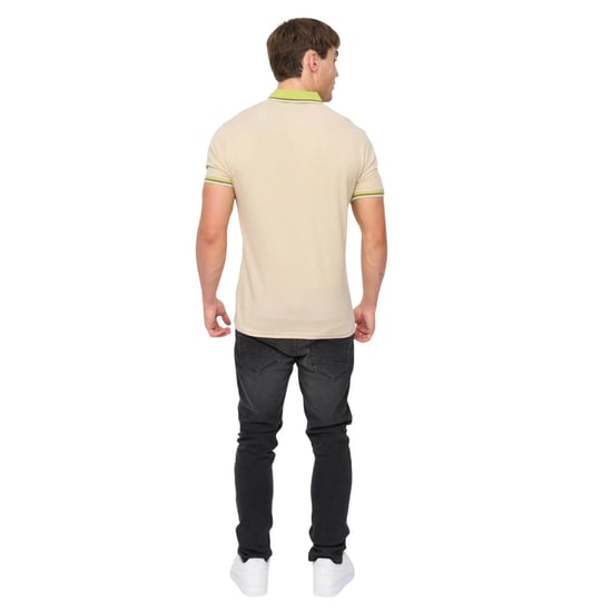 Crosshatch Heren Mettormoore Poloshirt (Off White) - Image 2